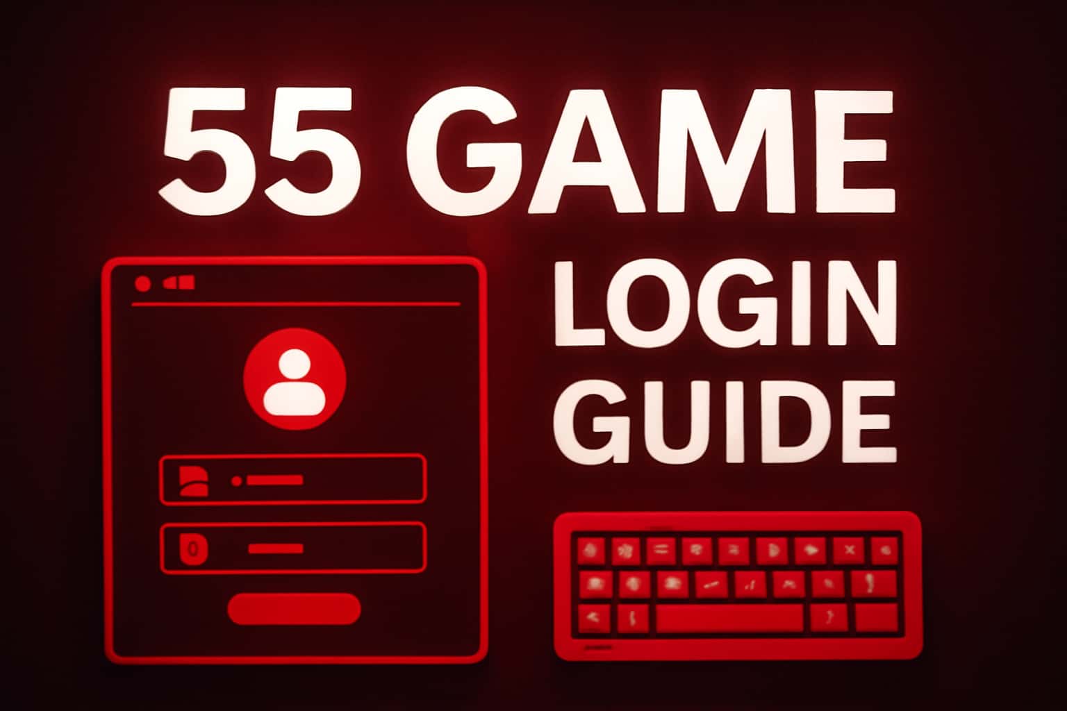 Visual representation of the 55 Game Login Guide.