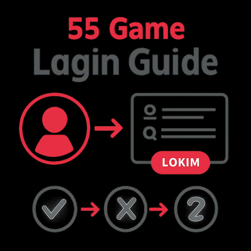 Diagram illustrating the 55 Game Login process.