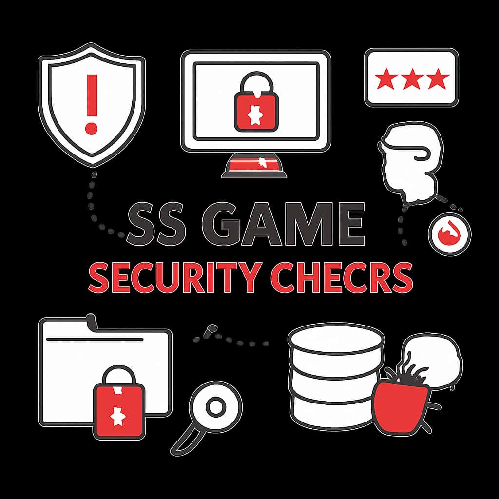 Illustration depicting key elements of 55 Game Security Checks.