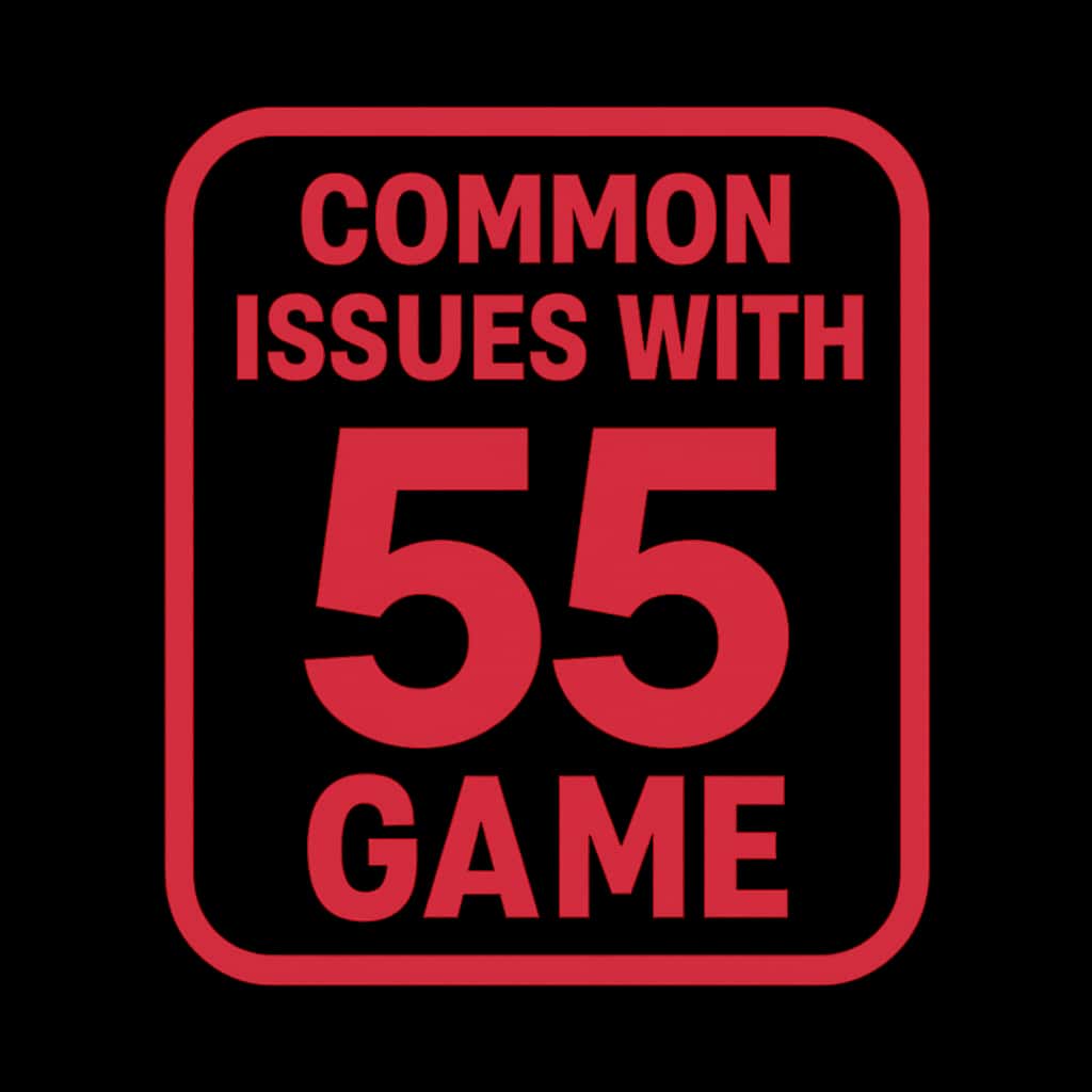An icon illustrating support for common issues with the 55 Game app.
