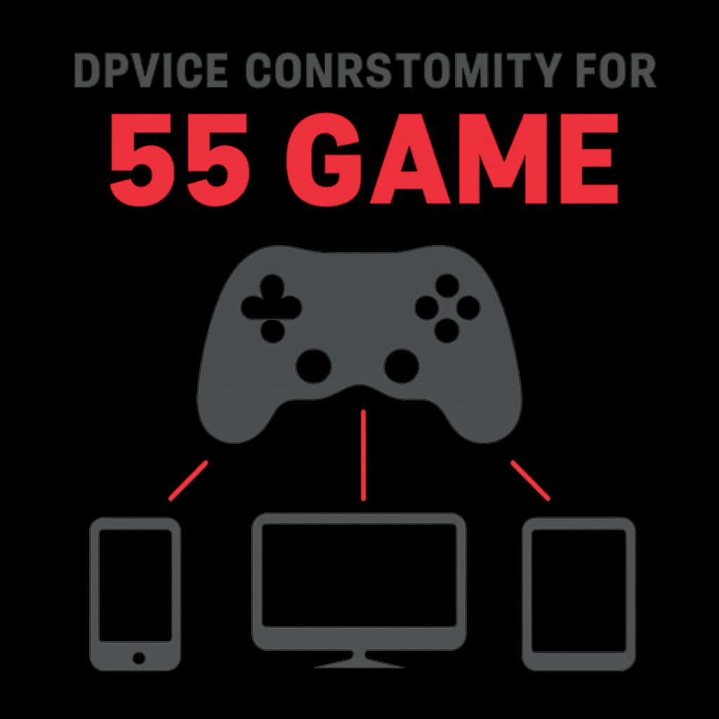 An educational diagram on device compatibility for 55 Game.