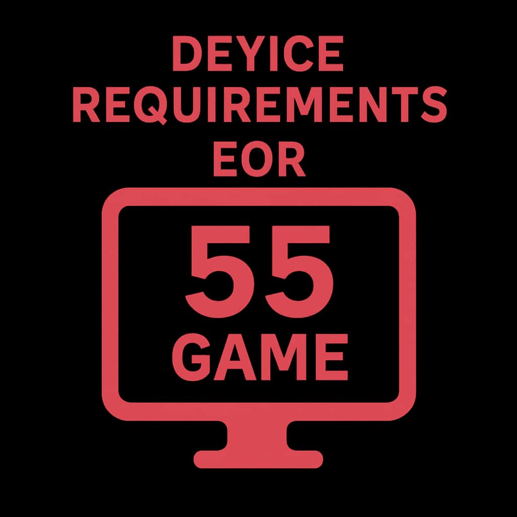 An icon depicting device requirements for 55 Game.