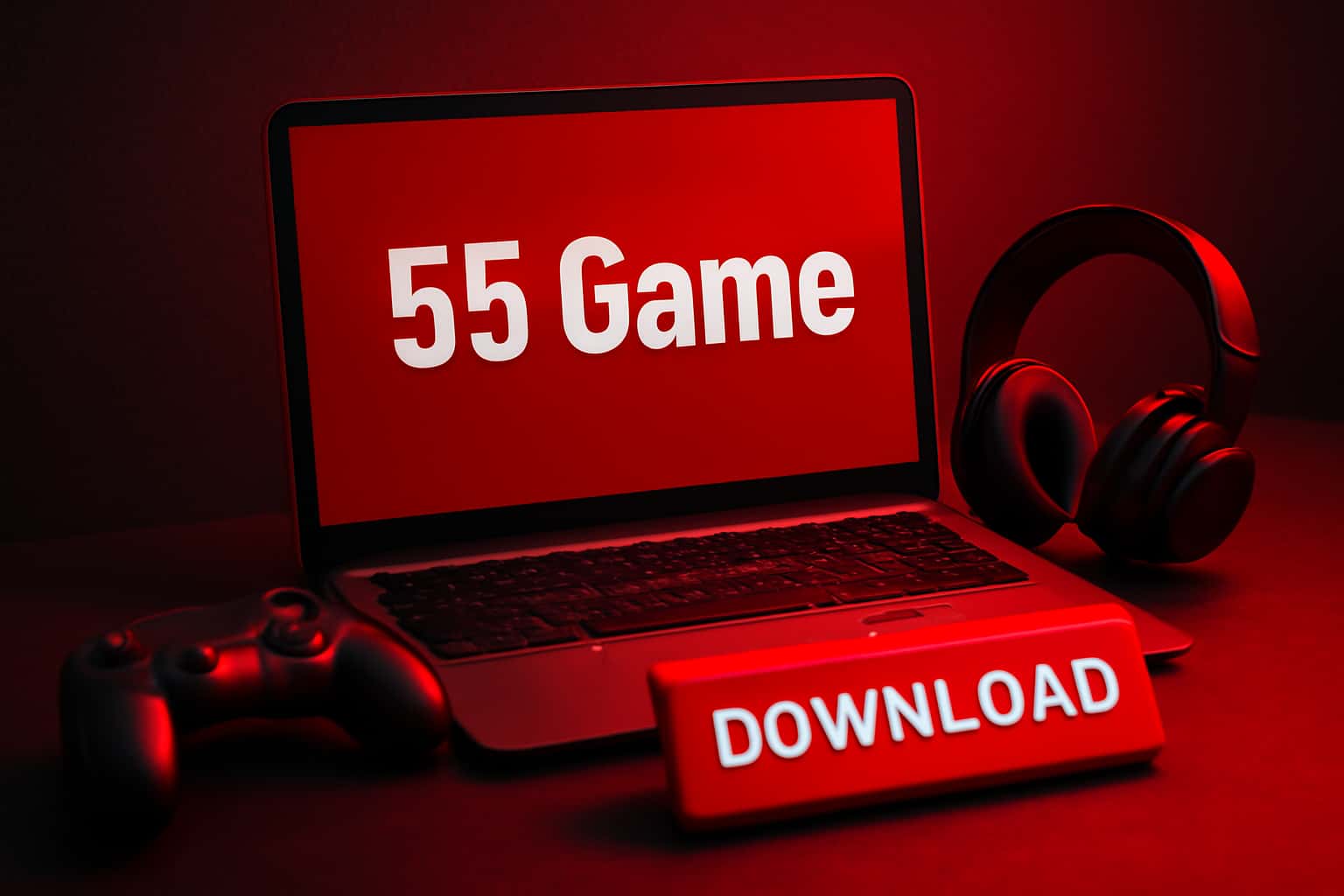 Illustration of the downloading process for 55 Game.