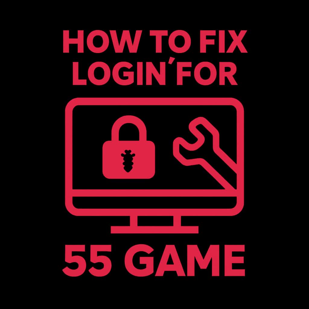 An icon illustrating the guide to fix login issues for the 55 Game.