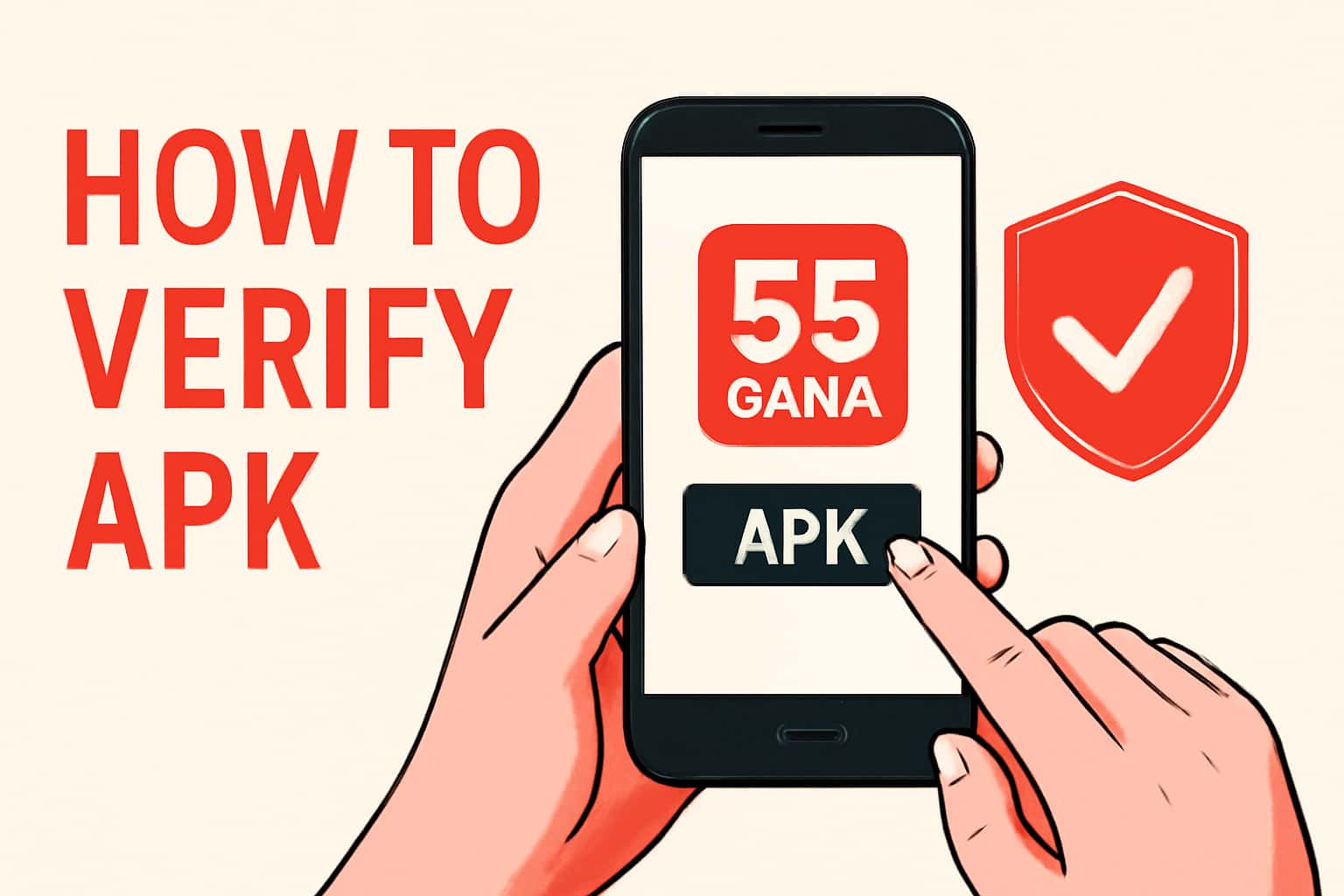 A visual representation of the verification process for 55 Game APK.