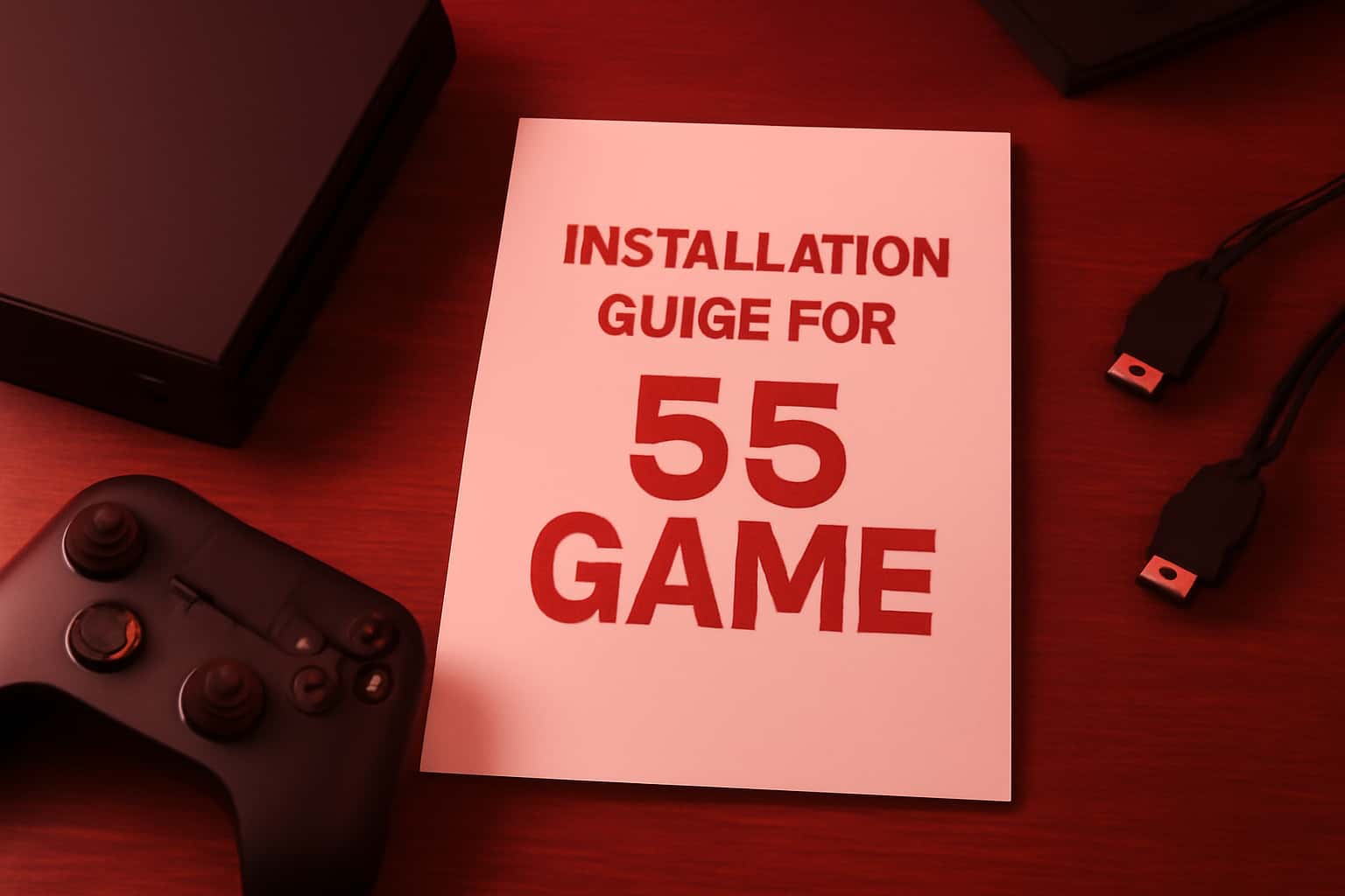 A visual representation of the installation steps for the 55 Game app.