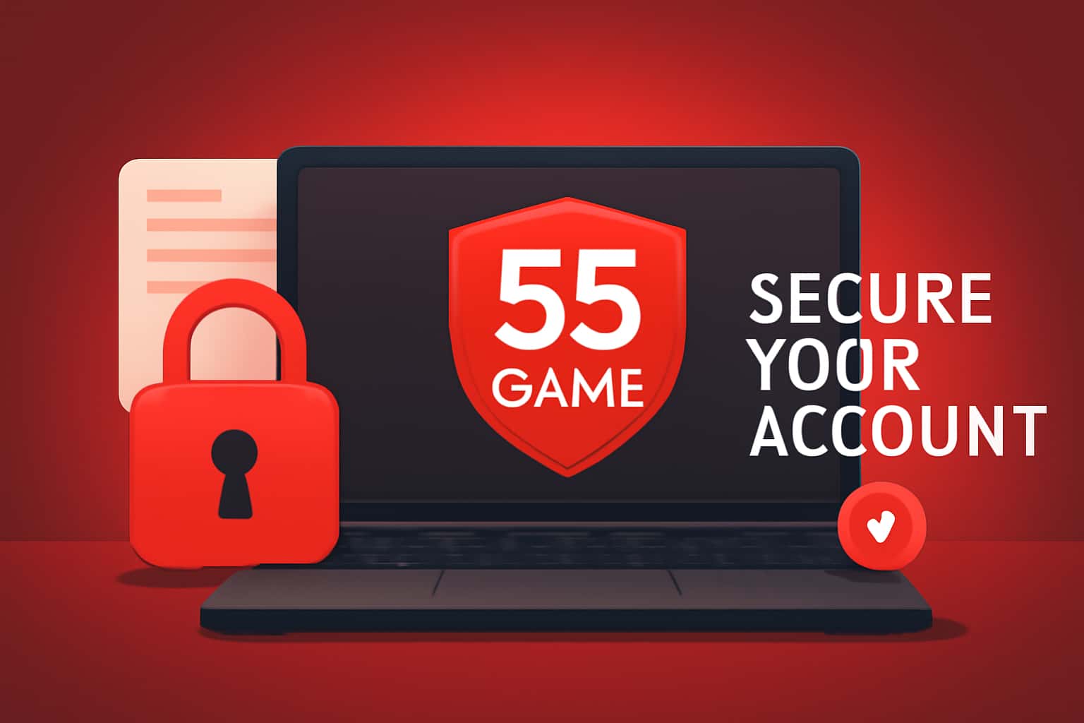 An informative visual representation of securing a game account.