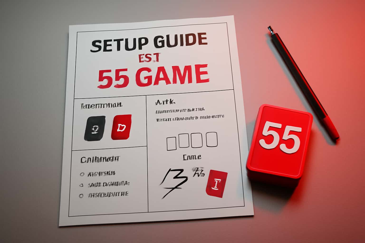 Setup Guide for 55 Game with emphasis on download and installation steps.