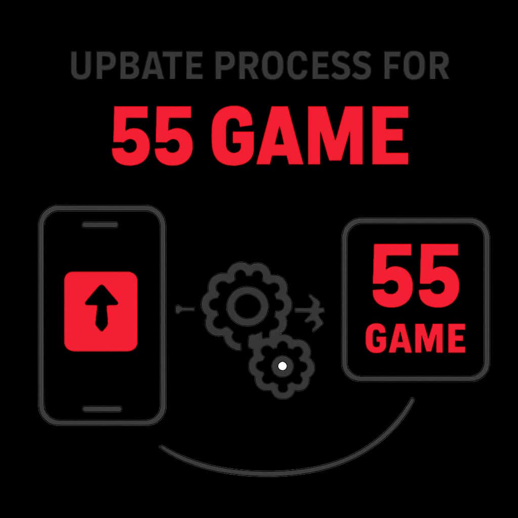 Illustration of the steps involved in updating 55 Game.